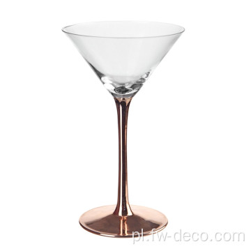 Martini koktajlowe szklanki z miedzianymi łodygami